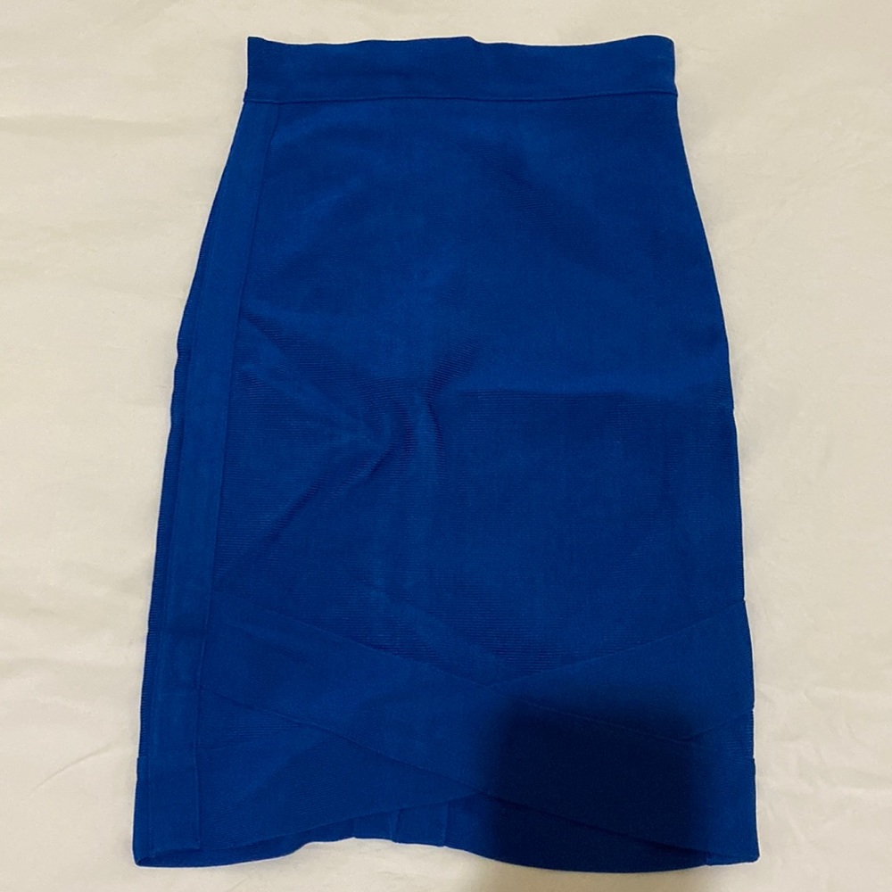 Bebe blue bandage skirt